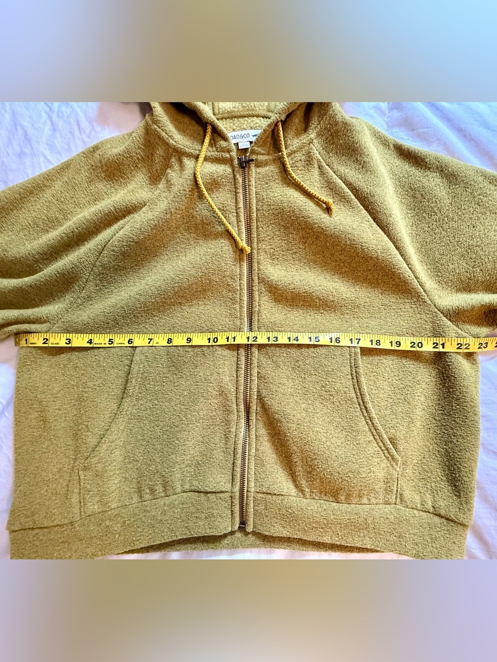 Toad&Co Whitney Terry Zip Hoodie | Mustard | Large - Picture 4 of 8